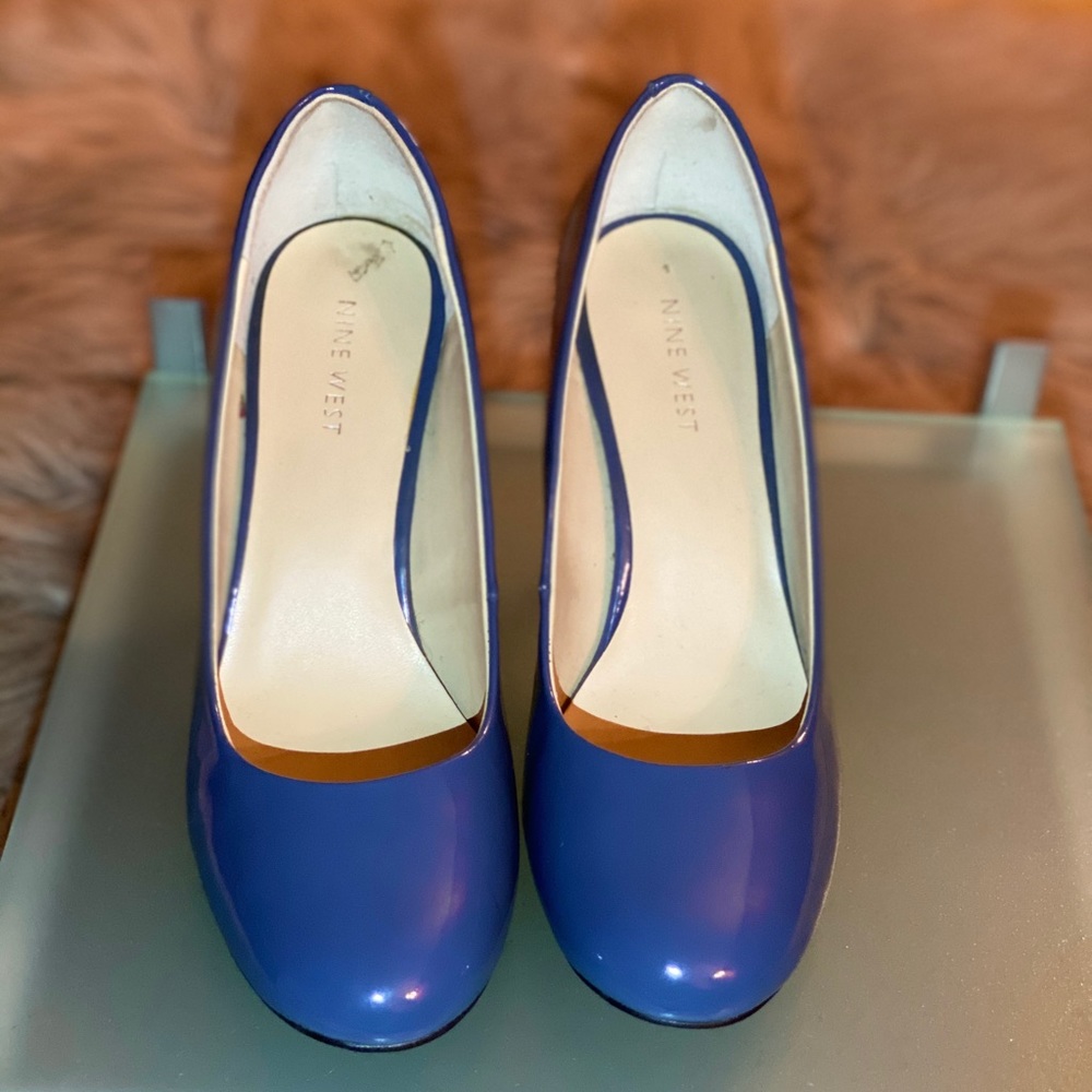 Nine West Blue Patent Leather Pump - Picture 4 of 9